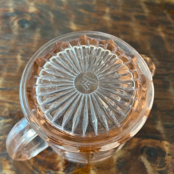 Vintage Hazel Atlas Pink Depression Glass Sugar Bowl - Picture 9 of 9